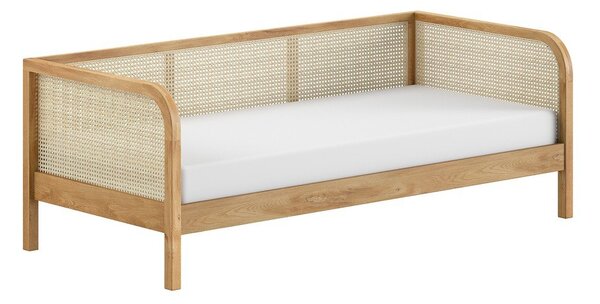 Jednolôžková posteľ z dubového dreva s roštom 90x200 cm v prírodnej farbe Olive Captain Rotan – Vipack