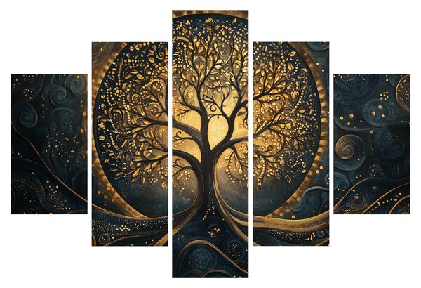 Obraz – Strom so zlatou aurou (150x105 cm)
