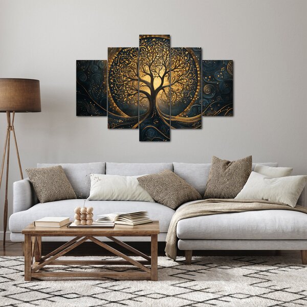 Obraz – Strom so zlatou aurou (150x105 cm)
