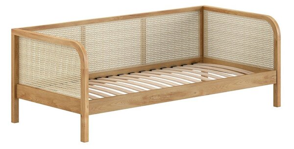 Jednolôžková posteľ z dubového dreva s roštom 90x200 cm v prírodnej farbe Olive Captain Rotan – Vipack