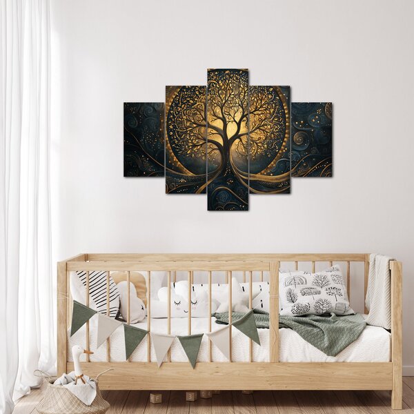 Obraz – Strom so zlatou aurou (150x105 cm)
