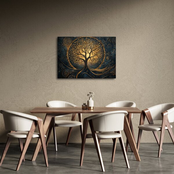 Obraz – Strom so zlatou aurou (70x50 cm)