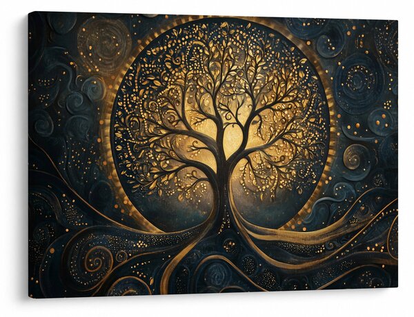 Obraz – Strom so zlatou aurou (70x50 cm)