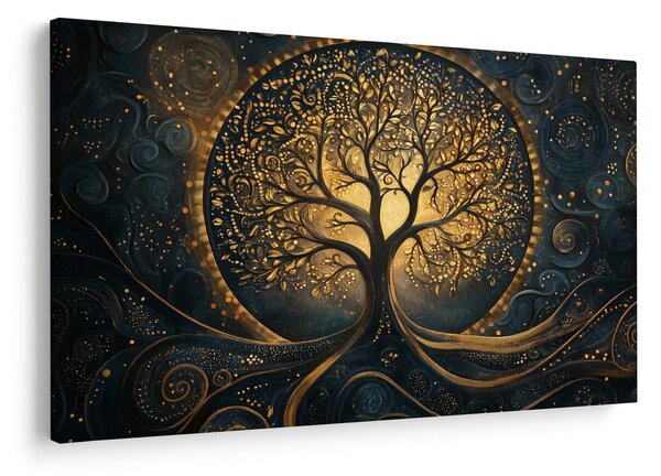 Obraz – Strom so zlatou aurou (90x60 cm)