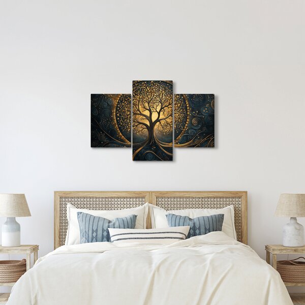 Obraz – Strom so zlatou aurou (90x60 cm)