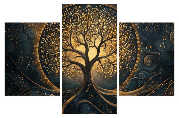 Obraz – Strom so zlatou aurou (90x60 cm)