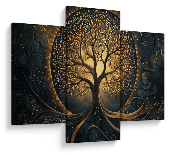 Obraz – Strom so zlatou aurou (90x60 cm)