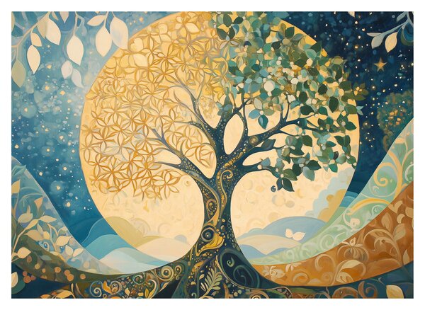 Obraz – Strom života v mesiaci (70x50 cm)