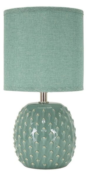 Svetlomodrá keramická stolová lampa s textilným tienidlom (výška 27 cm) Pontus – Mauro Ferretti