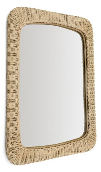 Nástenné zrkadlo s ratanovým rámom 58x79 cm Zilna – Kave Home