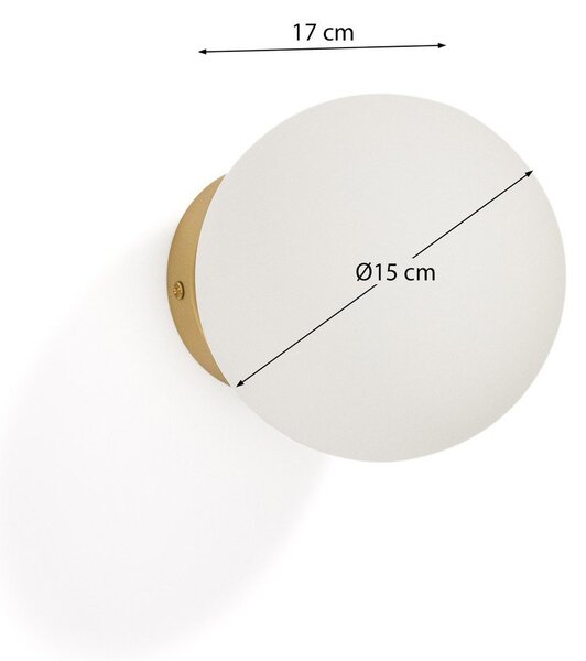 Biele/v zlatej farbe nástenné svietidlo ø 15 cm Brisia – Kave Home