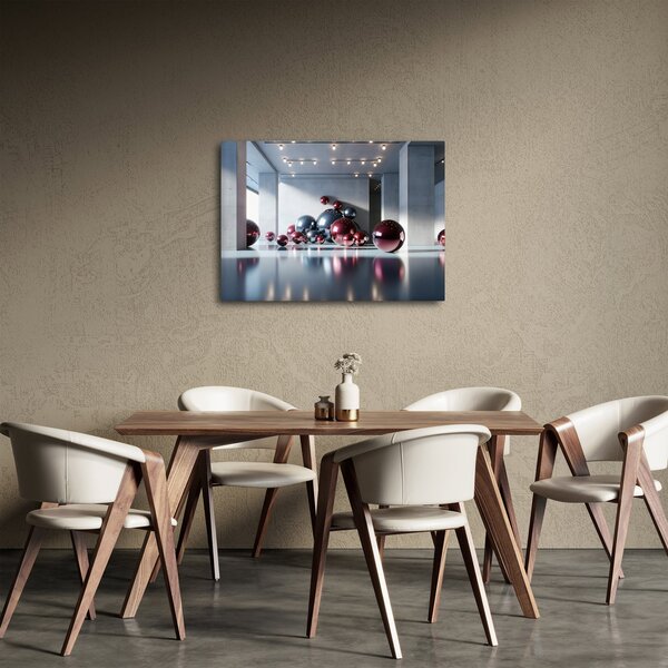 Obraz - 3D priestor s guľami II. (70x50 cm)
