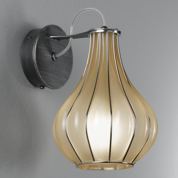 SIRU - Nástenná lampa AURIGA 1xG9/30W/230V chróm/biela benátske sklo