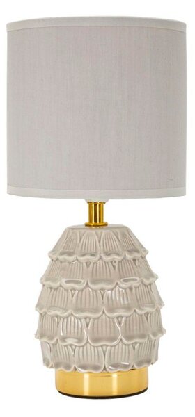 Béžová keramická stolová lampa s textilným tienidlom (výška 30,5 cm) Pigny – Mauro Ferretti