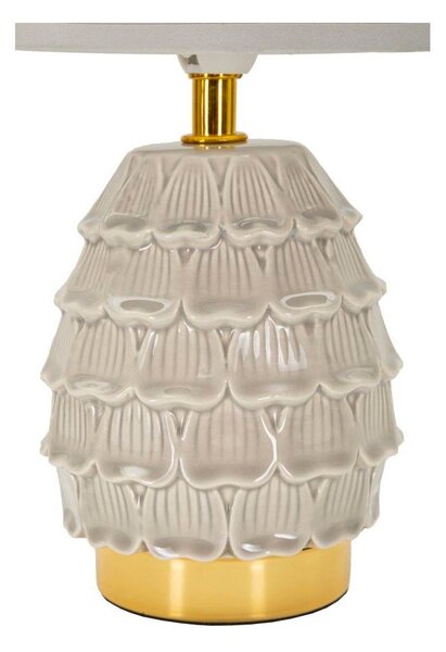 Béžová keramická stolová lampa s textilným tienidlom (výška 30,5 cm) Pigny – Mauro Ferretti