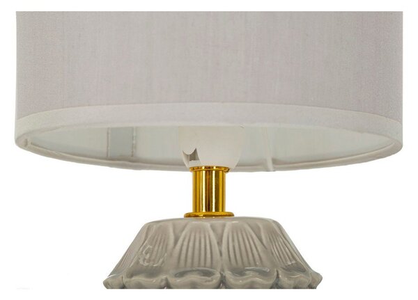 Béžová keramická stolová lampa s textilným tienidlom (výška 30,5 cm) Pigny – Mauro Ferretti