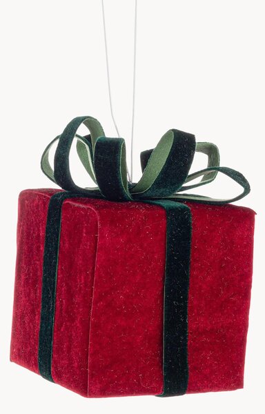 Vianočné ozdoby v zamatovom vzhľade Ertemios Gift, 6 ks