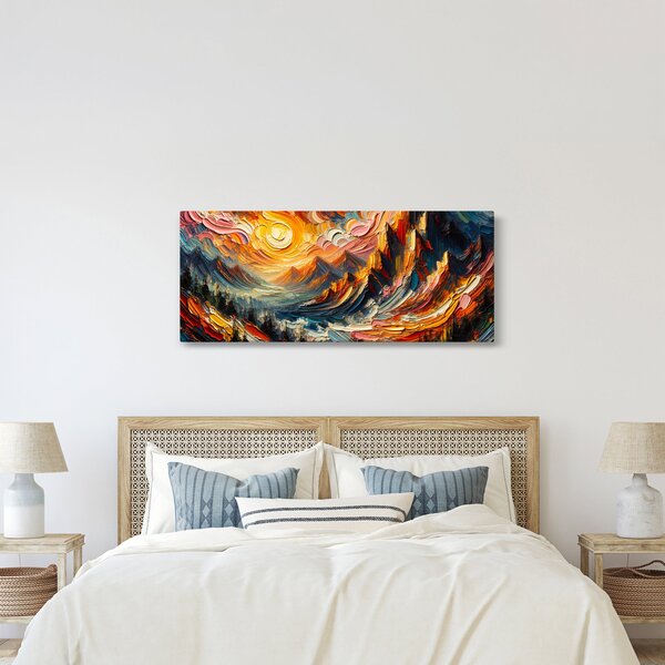 Obraz - Hory zalité slnkom (120x50 cm)