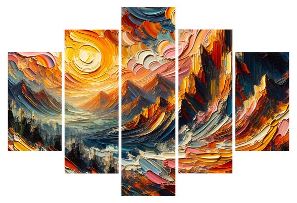 Obraz - Hory zalité slnkom (150x105 cm)