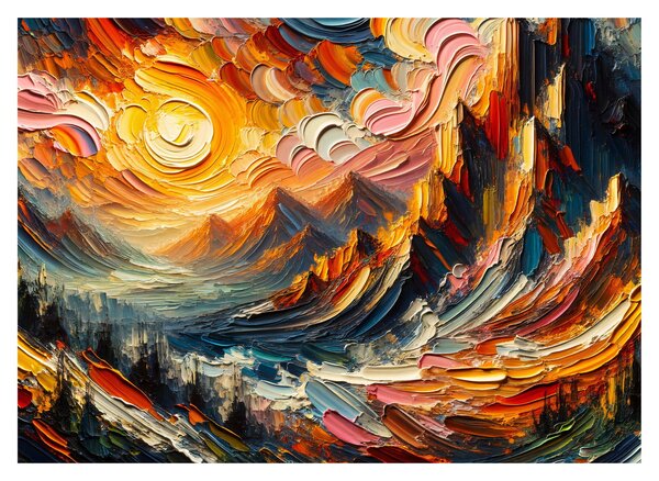 Obraz - Hory zalité slnkom (70x50 cm)