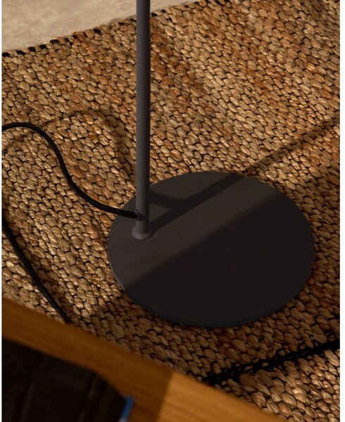 Čierna stojacia lampa (výška 147 cm) Manie – Kave Home