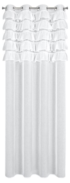 ZÁCLONA NA KRÚŽKOCH AURA 140X250 CM BIELA