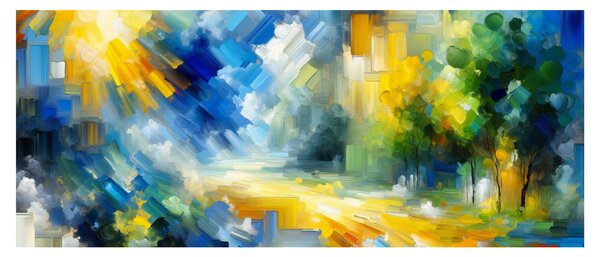 Obraz - Abstraktný slnečný deň (120x50 cm)