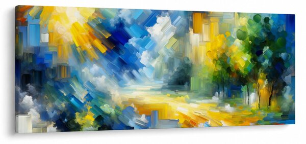 Obraz - Abstraktný slnečný deň (120x50 cm)