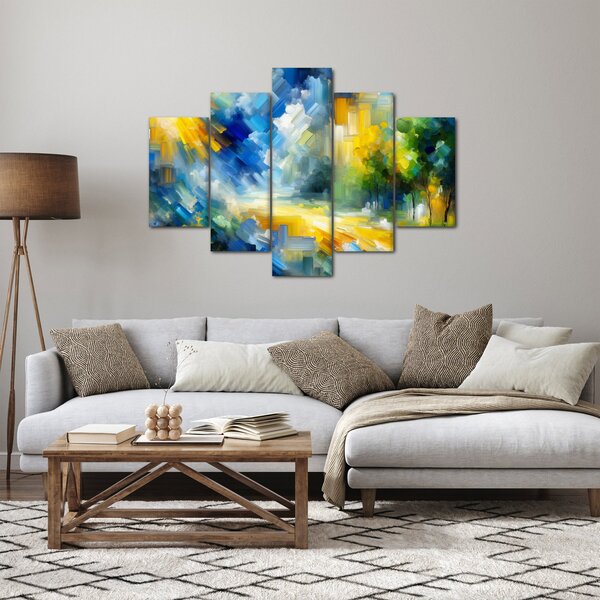 Obraz - Abstraktný slnečný deň (150x105 cm)