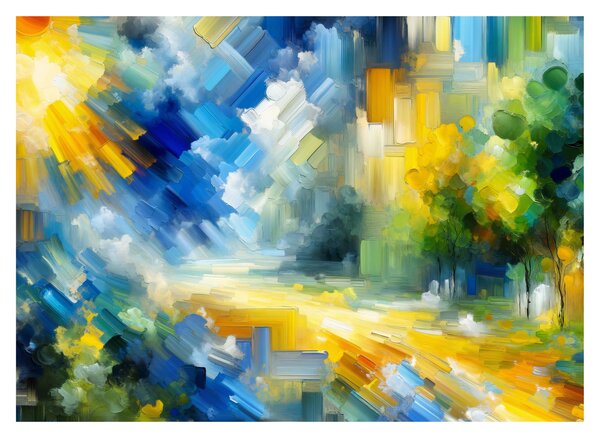 Obraz - Abstraktný slnečný deň (70x50 cm)