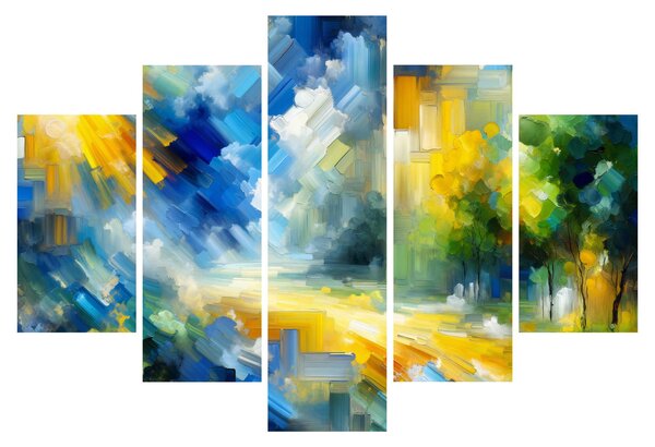 Obraz - Abstraktný slnečný deň (150x105 cm)