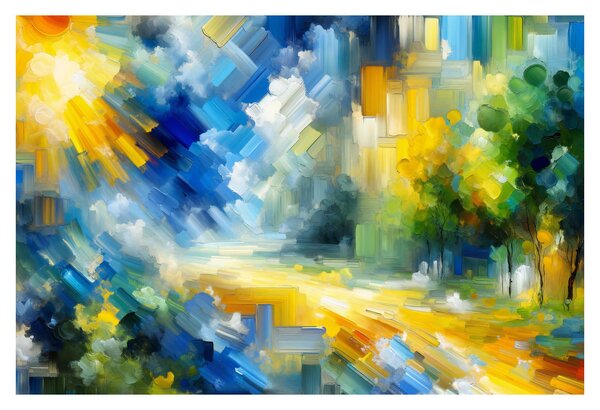 Obraz - Abstraktný slnečný deň (90x60 cm)