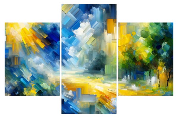 Obraz - Abstraktný slnečný deň (90x60 cm)