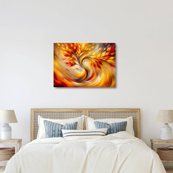 Sklenený obraz - Jesenný strom (70x50 cm)