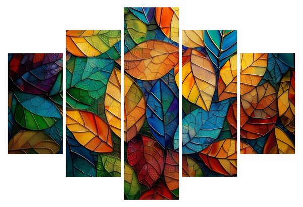 Obraz - Mozaika z listov (150x105 cm)