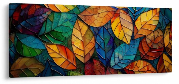 Obraz - Mozaika z listov (120x50 cm)
