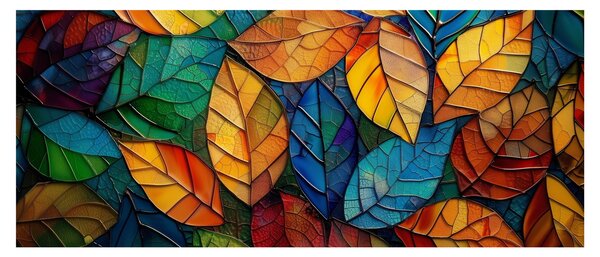Obraz - Mozaika z listov (120x50 cm)