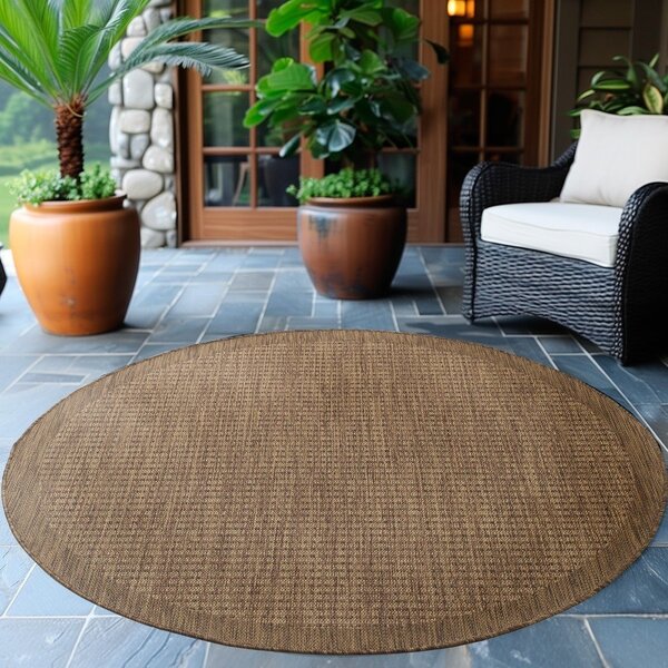 Okrúhly vnútorný a vonkajší koberec v prírodnej farbe ø 120 cm Giza 1410 – Ayyildiz Carpets