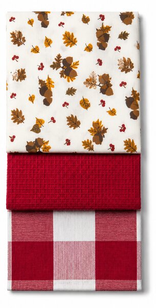 Sendia Textil Kuchynské utierky 3 Set AUTUMN ACORN