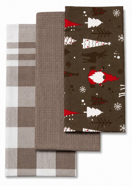 Sendia Textil Kuchynské utierky 3 Set ZIMNÝ LES