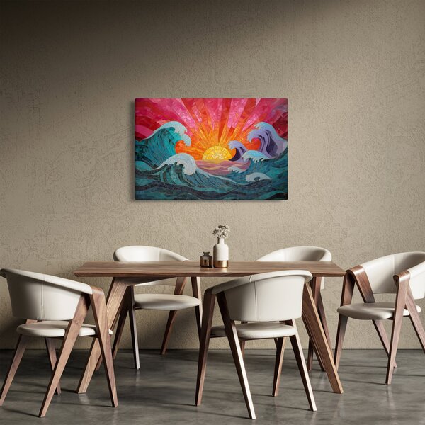 Obraz - Mozaika vĺn (90x60 cm)