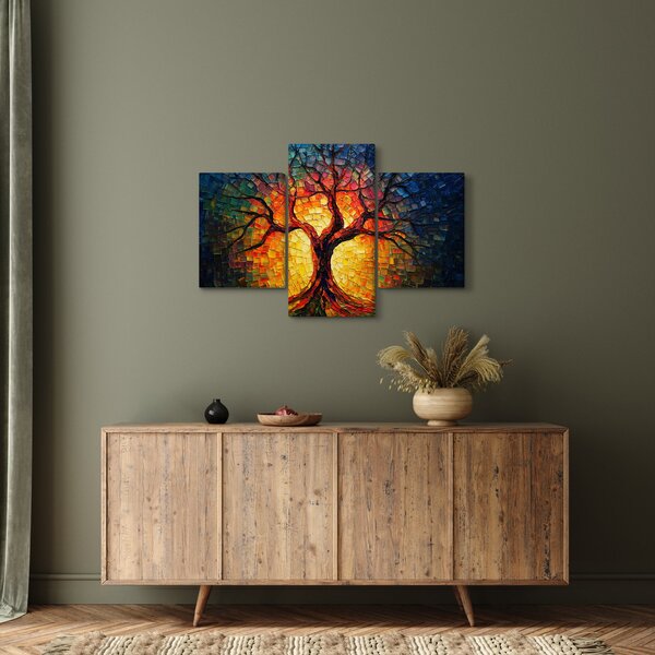 Obraz - Strom života v mozaike (90x60 cm)