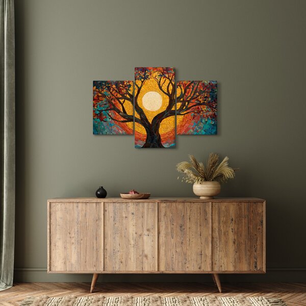 Obraz - Slnko v korune stromu života (90x60 cm)