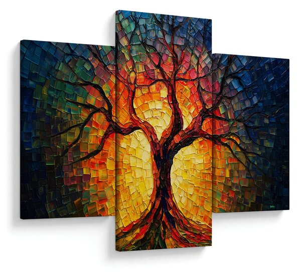 Obraz - Strom života v mozaike (90x60 cm)