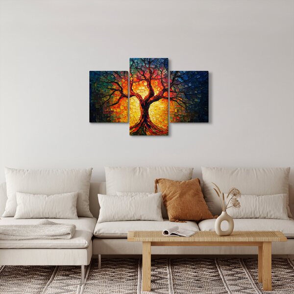 Obraz - Strom života v mozaike (90x60 cm)