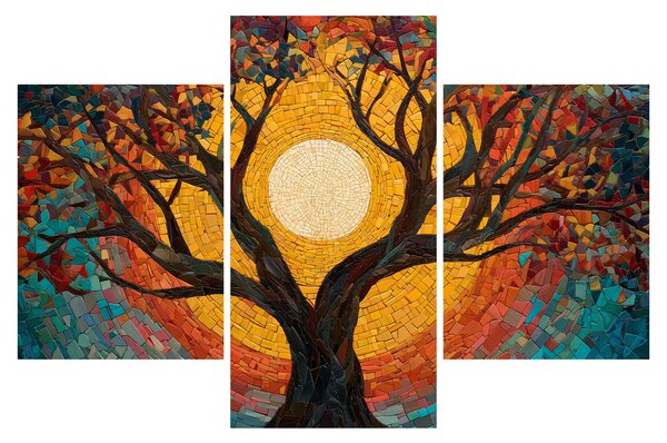Obraz - Slnko v korune stromu života (90x60 cm)