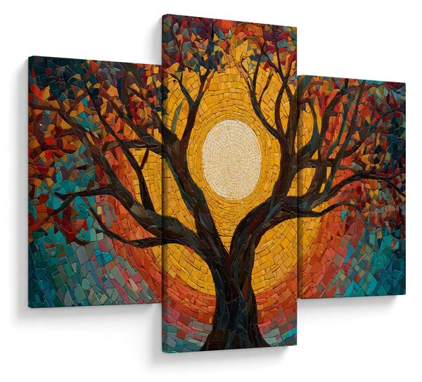 Obraz - Slnko v korune stromu života (90x60 cm)
