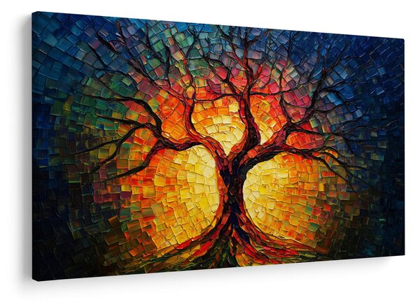 Obraz - Strom života v mozaike (90x60 cm)