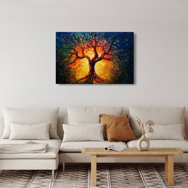 Obraz - Strom života v mozaike (90x60 cm)