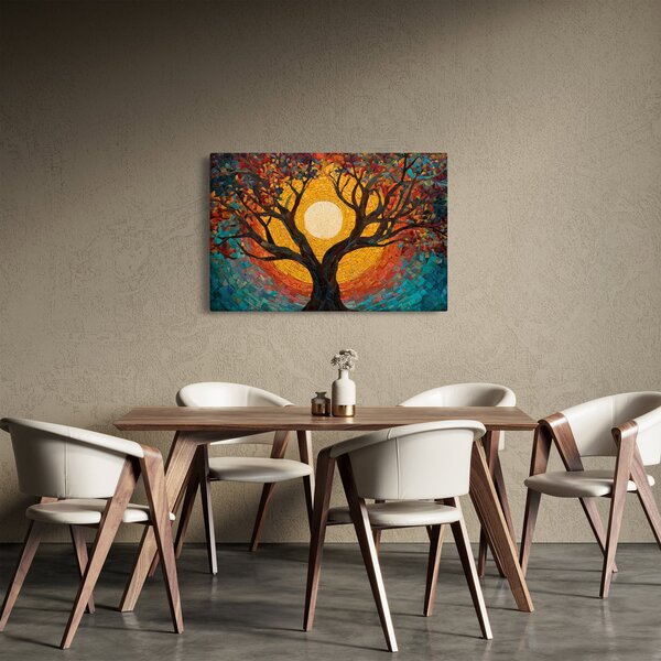 Obraz - Slnko v korune stromu života (90x60 cm)